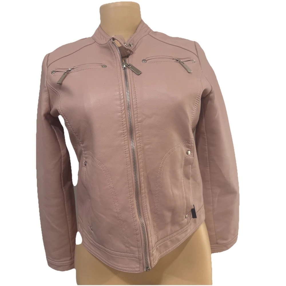 Girls  Child's JouJou Faux Jacket‎ Pink Moto SIze S Cool Kids Jacket!